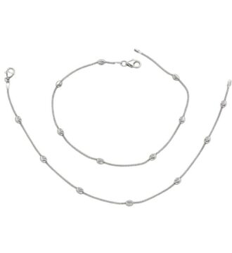 925 Sterling Silver Beaded Lightweight Anklet for Women & Girls | Elegant Silver Payal Daily Wear