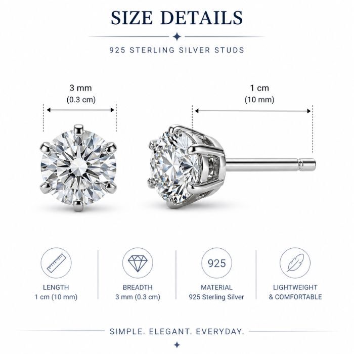 silver stud earring (3)