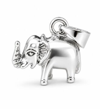 SRKJ Real Silver Elephant Pendant for Men & Women | Lucky Elephant Charm Pendant | Spiritual Silver Jewellery