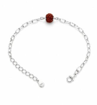 925 Sterling Silver Rudraksha Rakhi Bracelet.