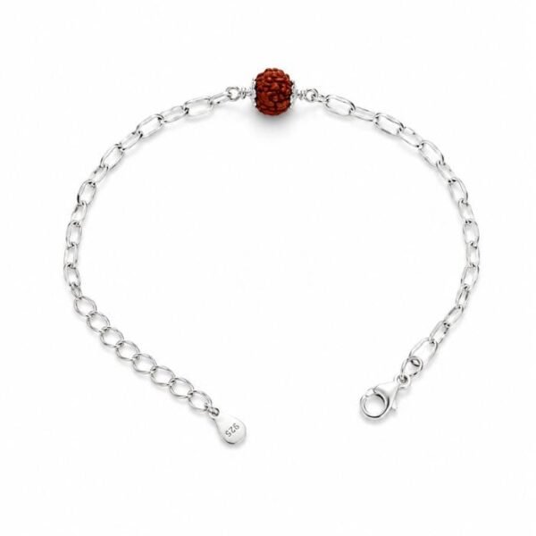 SILVER BRACELET (4) 925 Sterling Silver Rudraksha Rakhi Bracelet.