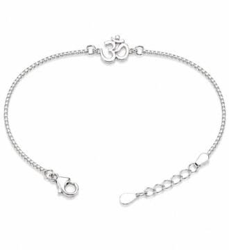 925 Sterling Silver Om Rakhi Bracelet