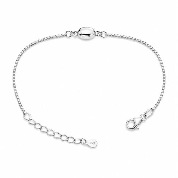 SILVER BRACELET RAKHI 5 SRK 925 Sterling Silver Minimal Oval Bracelet for Women