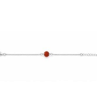 SRKJ 925 Sterling Silver Rudraksha Rakhi Bracelet for Men & Women | Adjustable Spiritual Silver Rakhi | Real Silver Raksha Bandhan Bracelet