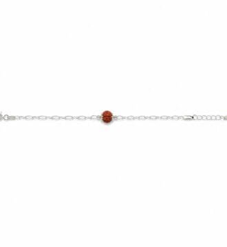 SRKJ 925 Sterling Silver Rudraksha Rakhi Bracelet for Men & Women | Adjustable Spiritual Silver Rakhi | Real Silver Raksha Bandhan Bracelet