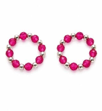 SRKJ 925 Sterling Silver Laddu Gopal Pink Najariya Pair