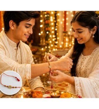 925 Sterling Silver Floral Rakhi