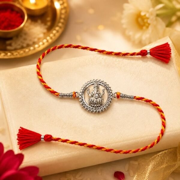 925 Sterling Silver Lord Ganesha Rakhi