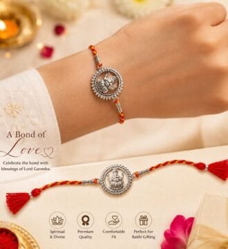925 Sterling Silver Lord Ganesha Rakhi