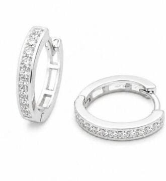 CZ Diamond Bali Earrings for Women | Round Hoop Earrings | Lightweight Daily Wear Party Wear Jewellery
