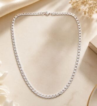 25 Sterling Silver Men's Chain | Real Silver Cuban Link Chain | Daily Wear Necklace for Men & Boys