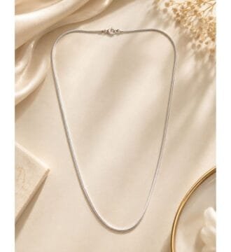 925 Sterling Silver Snake Chain | Real Silver Chain for Men & Boys | Elegant Daily Wear Necklace