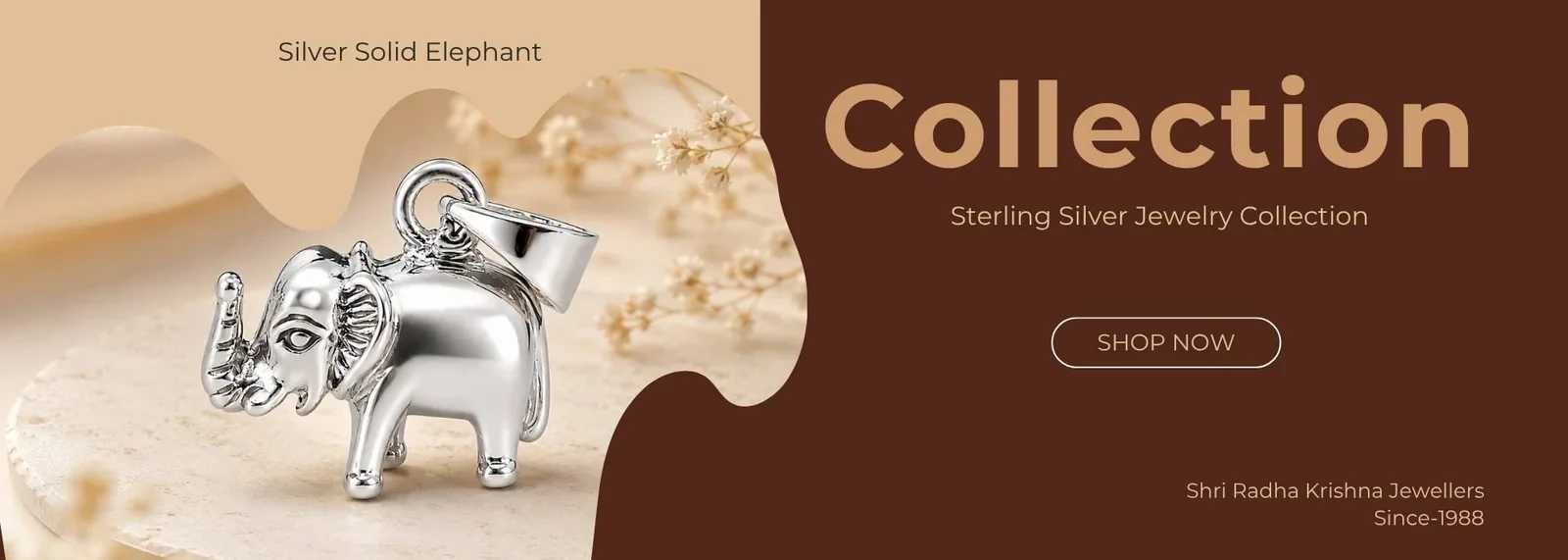Solid silver elephant banner image