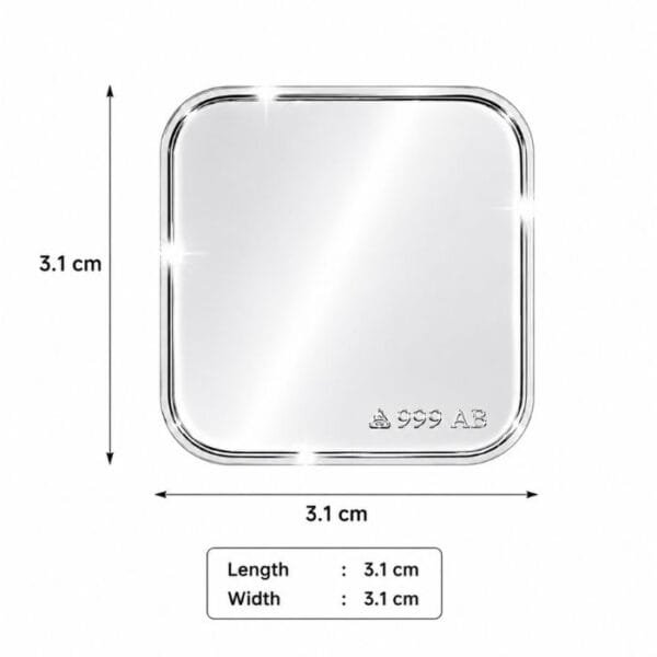 999 Pure Silver Square Plate (1g)