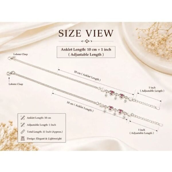 SILVER PAYAL (1) Silver Adjustable Payal Pair