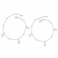 SRKJ 925 Sterling Silver Star Shell Anklet Pair for Women