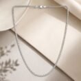 SRKJ Silver Curb Chain with Classic Link Design and Elegant Finish