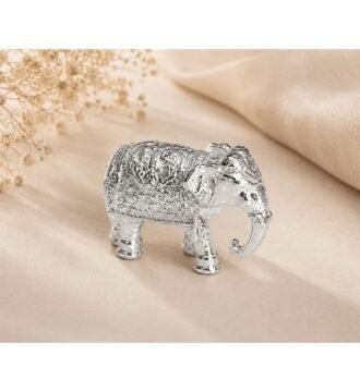 SRKJ 999 Pure Silver Elephant Showpiece