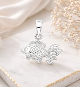 SRKJ Fish Pendant 925 Sterling Silver Unisex Jewelry