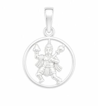 SRKJ Hanuman Ji Pendant 925 Sterling Silver Spiritual Jewelry
