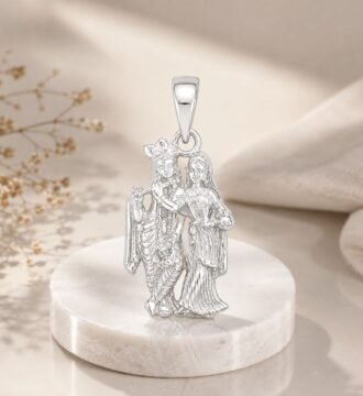 SRKJ Radha Krishna Pendant 925 Sterling Silver Spiritual Jewelry