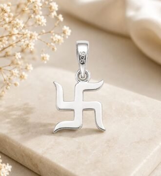 SRKJ 925 Sterling Silver Swastik Pendant