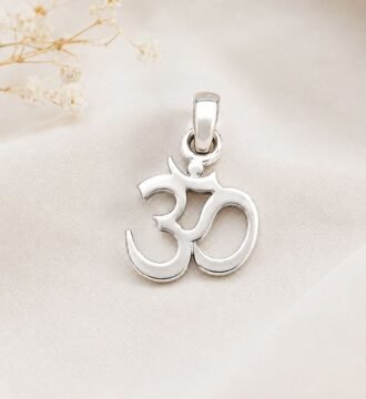 925 Sterling Silver Om Pendant for Kids | Real Silver Om Charm Pendant for Baby Boys & Girls