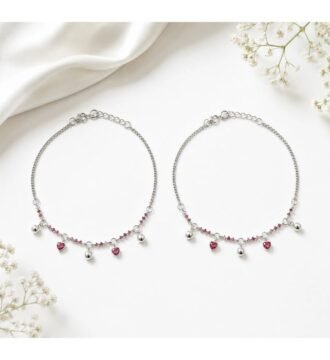 Silver Adjustable Payal Pair for Women | Traditional Silver Anklet with Ghungroo | Daily Wear Payal