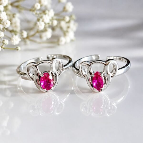 Toe Ring Pair Sterling Silver Adjustable Toe Ring Pair
