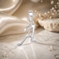 925 Sterling Silver Letter A Name Pendant