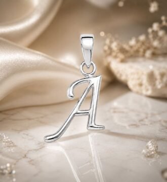 925 Sterling Silver Letter A Name Pendant