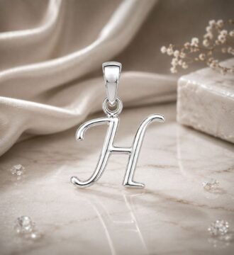 925 Sterling Silver Letter H Pendant
