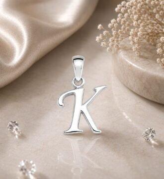 925 Sterling Silver Letter K Pendant