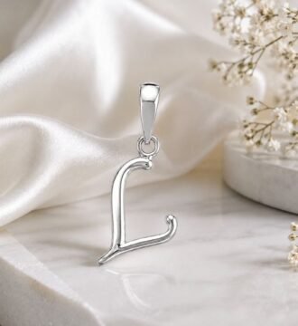 SRKJ L Initial Pendant in 925 Sterling Silver