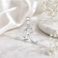 SRKJ R Initial Pendant in 925 Sterling Silver