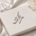 SRKJ N Initial Pendant in 925 Sterling Silver