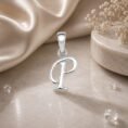 SRKJ P initial pendant in 925 sterling silver