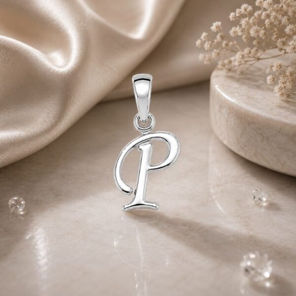 P NAME LOCKET SRKJ P initial pendant in 925 sterling silver