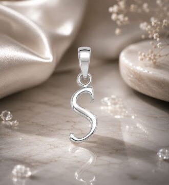 925 Sterling Silver S Alphabet Pendant