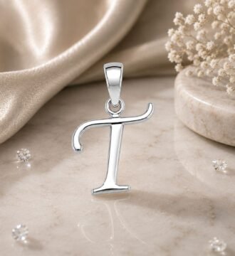 SRKJ T initial pendant in 925 sterling silver